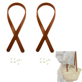ChasCoCo 2 Piece Handle Repair Bag Handle Set by Yourself Bag Handle Replacement Repair Leather Replacement Handle for Luggage Replacement Button Bag Handle Replacement DIY Repair Handicraft Supplies