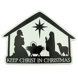 Keep Christ in Christmas Nativity Stable 8-inch Auto Magnet Decoration