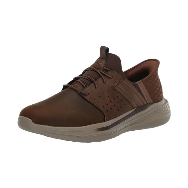 Skechers USA Men's Men's Slade-Zachary Hands Free Slip-in Moccasin, Brown,