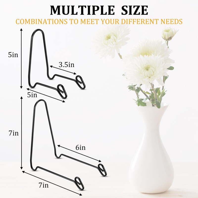 Blulu 6 Pcs Bowl Display Stands Iron Large Medium Size