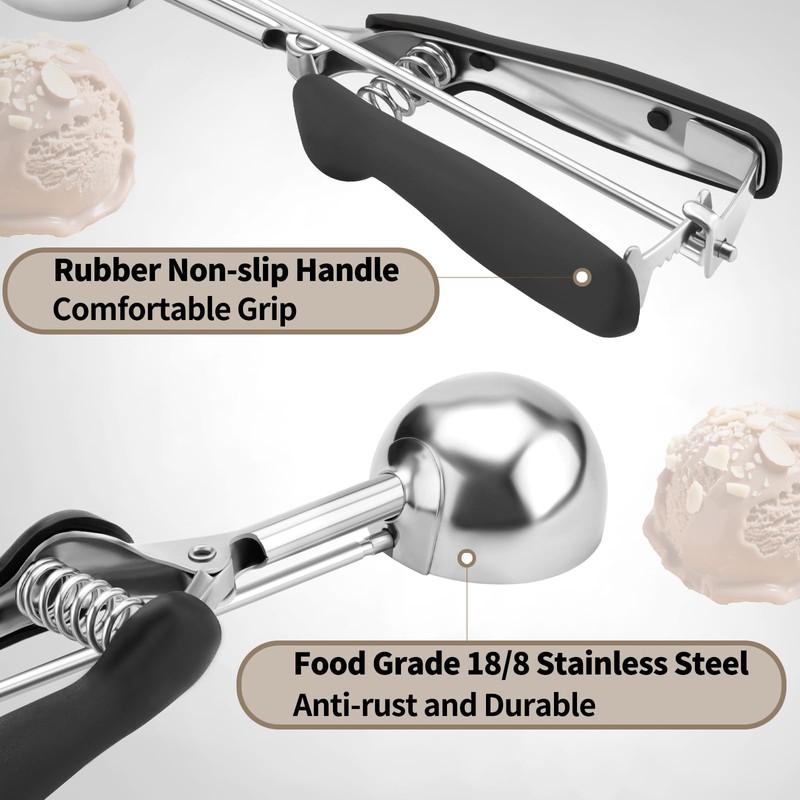 Large Cookie Scoop 3 Tablespoon, Size #20 Dough Scoops for