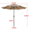 Yaheetech 3-Tier Patio Umbrella 10ft Vented Outdoor Canopy Sun Shade