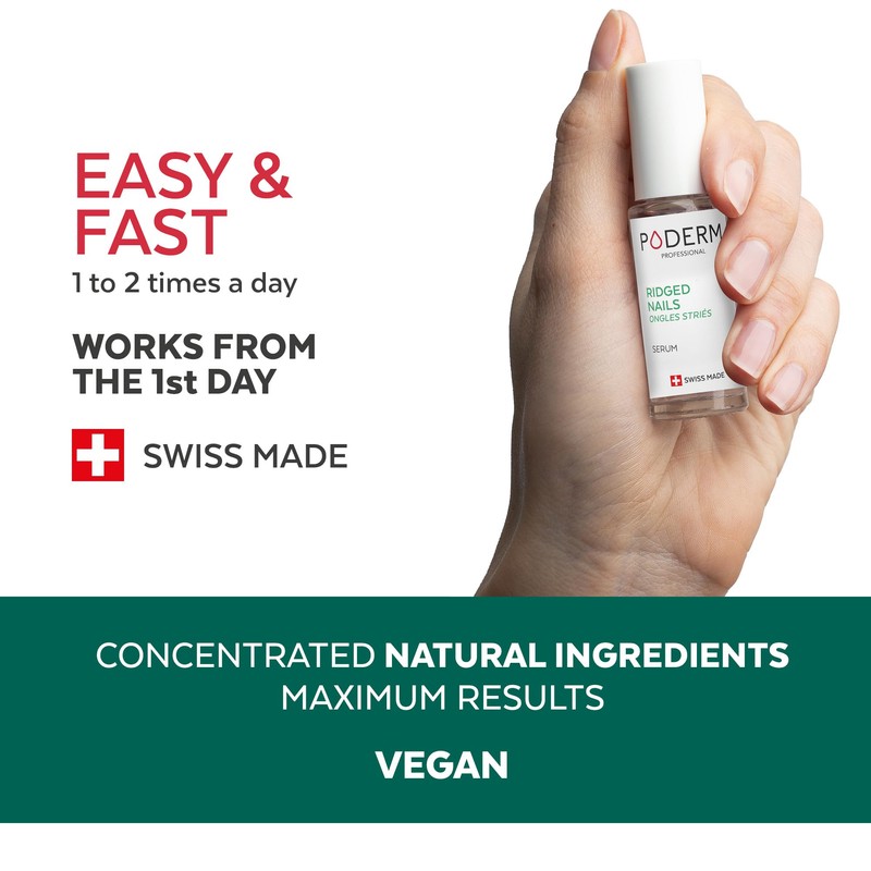 PODERM - FRAGILE, SPLITTING, RIDGED NAILS - 2-in-1 treatment with