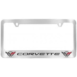 C5 Corvette License Plate Frame with C5 Flags
