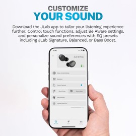 JLab Go Air Pop+ True Wireless Earbuds, in Ear Headphones, Bluetooth Earphones, 35H Playtime Ear Buds, Bluetooth Earbuds with Microphone, USB-C Charging Case, Dual Connect, EQ3 Sound, Navy Blue