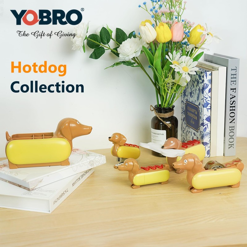 YOBRO Hotdog Stapler Dog Stapler Funny Gift Dachshund Stapler