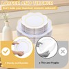 WONDERFUL 60pcs White Plastic Plates Disposable Heavy Duty White and