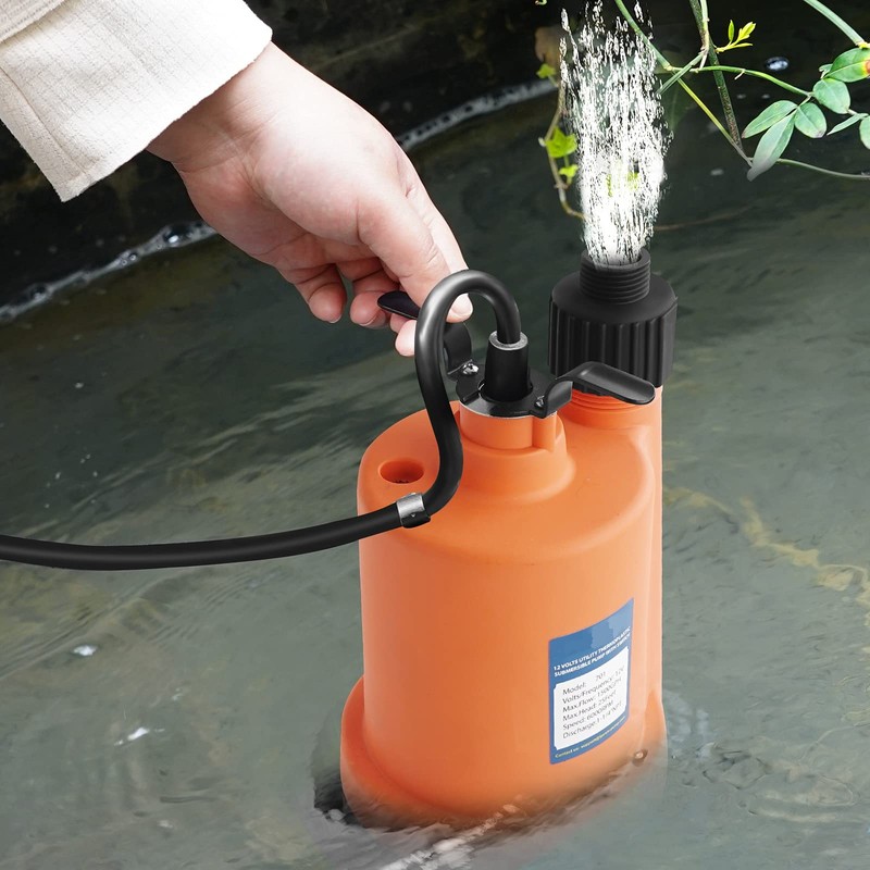Water Pump Submersible Pump DC 12V Sump Pump 1500 GPH
