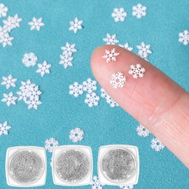 300 Pcs Mini Snowflake for Craft Metal Snowflakes Embellishment Miniatures Christmas Ornaments Tiny Snow Flakes Charms for DIY Craft Xmas Tree Winter Party Decor