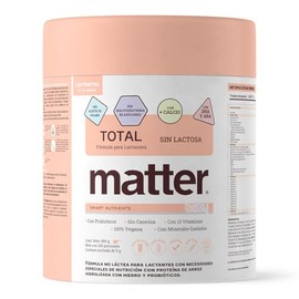 Matter Total Baby Etapa I, Fórmula Vegetal Sin Lactosa Proteína de Arroz, DHA+ARA, Minerales Albion® y Probióticos WeCare®, Apoyo al Neurodesarrollo y Bienestar Digestivo 1 a 12 Meses, 1 Bote 800 g
