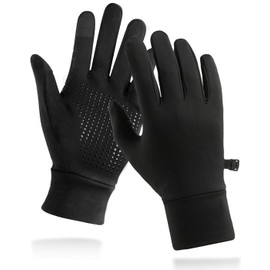 (Innovative Softness) Running Gloves, Outdoor Gloves, Thermal Gloves, High Sensitive Touch Panel Compatible, Anti-Slip Treatment, Sports Gloves, Abrasion Resistant, Brushed Lining, 3D Sewing, High