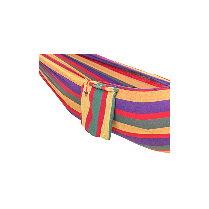 Primrose Tortola Rainbow Outdoor Garden Hammock with Side Bag Attached
