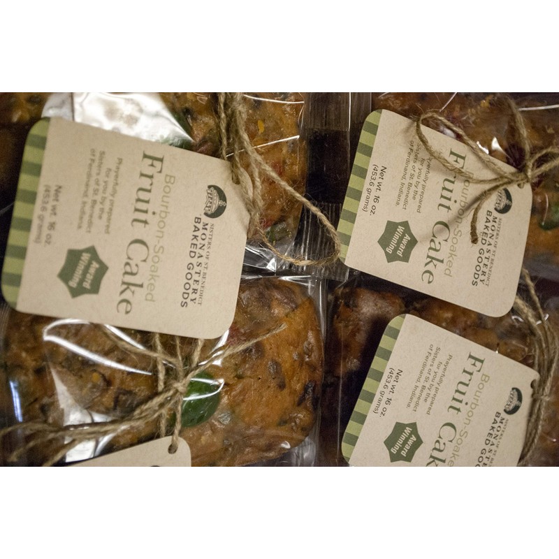 Handmade Bourbon-Soaked Fruitcake, 1lb, Monastery Baked Good handmade by Nuns