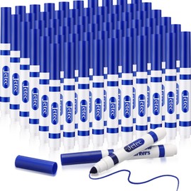 Janlaugh 60 Pcs Blue Washable Markers Bulk Washable Markers for Kids Broad Line Markers Conical Tip Blue Washable Markers for Classroom, Back to School Supplies, Art Supplies, Ages 3+