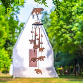Bear Wind Chimes for Outside,Bear Gifts for Women/Men/Sympathy Gift/Memorial Gifts/Festival Birthday Gifts Metal windchimes Outdoors/Indoors,Patio Decor,Garden Decor,Yard Decor,Home Decor,Porch