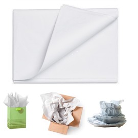 Sabco - 50pcs Large Coloured Tissue Paper Sheets - 20 X 30"- Ideal for Gift Wrap Wrapping Tissue Paper Sheets & Packing Paper Sheets for Moving House - Perfect for Childrens Arts & Craft - (White)