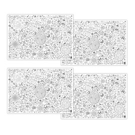 Creative Pack Easter 4 x Colouring Tablecloths Made of Paper, Paper Tablecloth for Colouring, Colouring Pictures, Easter Time, Gift Idea and Great Children's Activity Easter, Mal Me Colourful