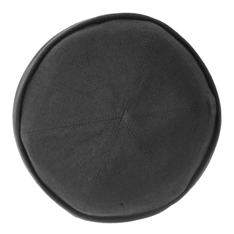 HANSEHELD Docker Cap Linen Short Flat Sailor Cap, black