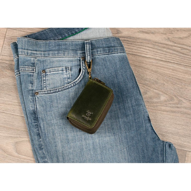 Matador Genuine Leather Key Fob K64, Green/Green, Classic