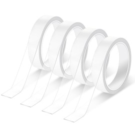 Seesaw 12 Metres (4 Rolls x 3 Metres) Double Sided Tape Heavy Duty Traceless Removable Reusable Washable - Multipurpose