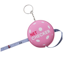 Scoring Right Pickleball Net Height Measuring Tape and Keyring, Portable Measuring Tape for Measuring Pickle Ball Net Height, Pink