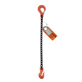 Advantage Rigging - Chain Sling - 3/8" x 10' Single Leg with Grab and Sling Hook - Grade 100