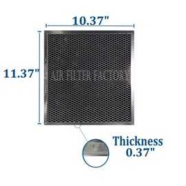 Air Filter Factory Replacement For GE WB2X9760 WB2X2891 Range Hood Charcoal Carbon Filters 10-3/8 x 11-3/8 Inches 2-Pack