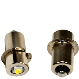 HQRP 2-Pack LED Upgrade Bulb compatible with Ryobi Ridgid 7811502 / Lowe Kobalt 18v Flashlight, 180LM 6-24V