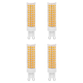 Pohalek G9 LED Bulb Non-Dimmable 10W,100W T4 G9 Halogen Bulb Equivalent,Warm White 3000K,Wide Voltage AC 100V-265V,1200LM G9 Bulbs for Home Lighting Chandelier Ceiling Fixture(4-Pack)