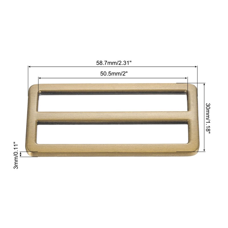 PATIKIL 2 Inch Tri-Glide Slide Buttons, 10 Pack Adjustable Buckle