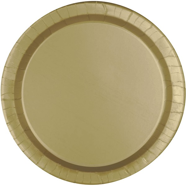 Gold Paper Cake Plates, 8ct