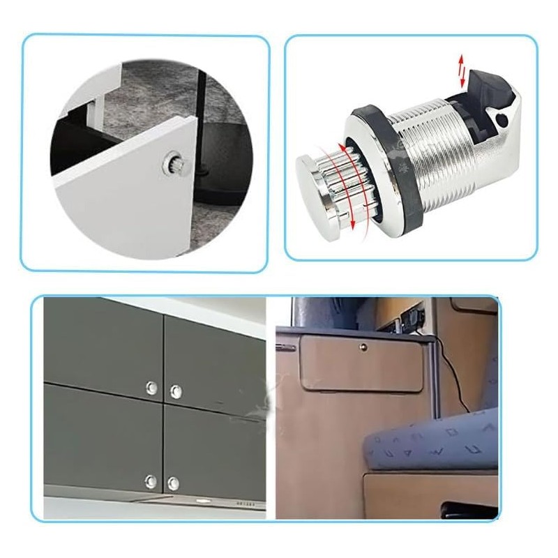 2Pcs Push Button Latch, Push to Close Latches for Perpendicular