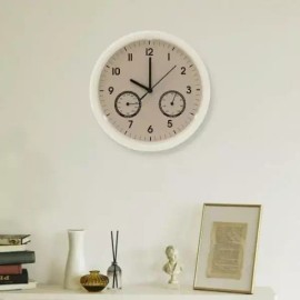 온도벽시계 온도습도계 벽걸이 시계 온도 습도 Temperature Wall Clock Thermometer Hygrometer Wall Hanging Clock Temperature Humidity [Single item]
