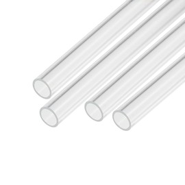 sourcing map Pack of 4 PVC transparent tubes, inner diameter 10 mm, diameter 12 mm, length 150 mm, acrylic plastic tube for lamp making, floor lamps, furniture