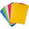 FEPITO 25 Pack A4 Cut Flush Folders Plastic Document Wallet