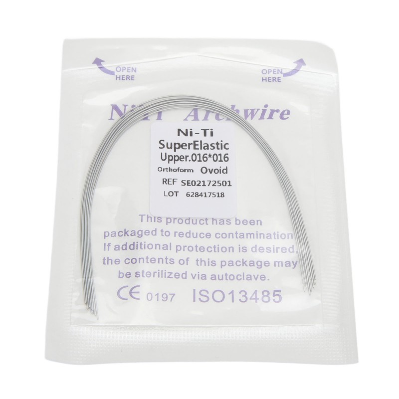 50pcs Teeth Nickel Titanium Wire Square Elasticity Medical Metal Orthodontics
