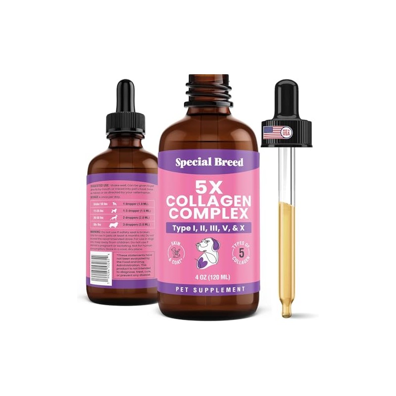 Premium Collagen for Dogs - Liquid Support for Joints, Skin,