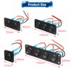 HIYFUH Rocker Switch Panel 20A Waterproof On Off 12V BlueToggle