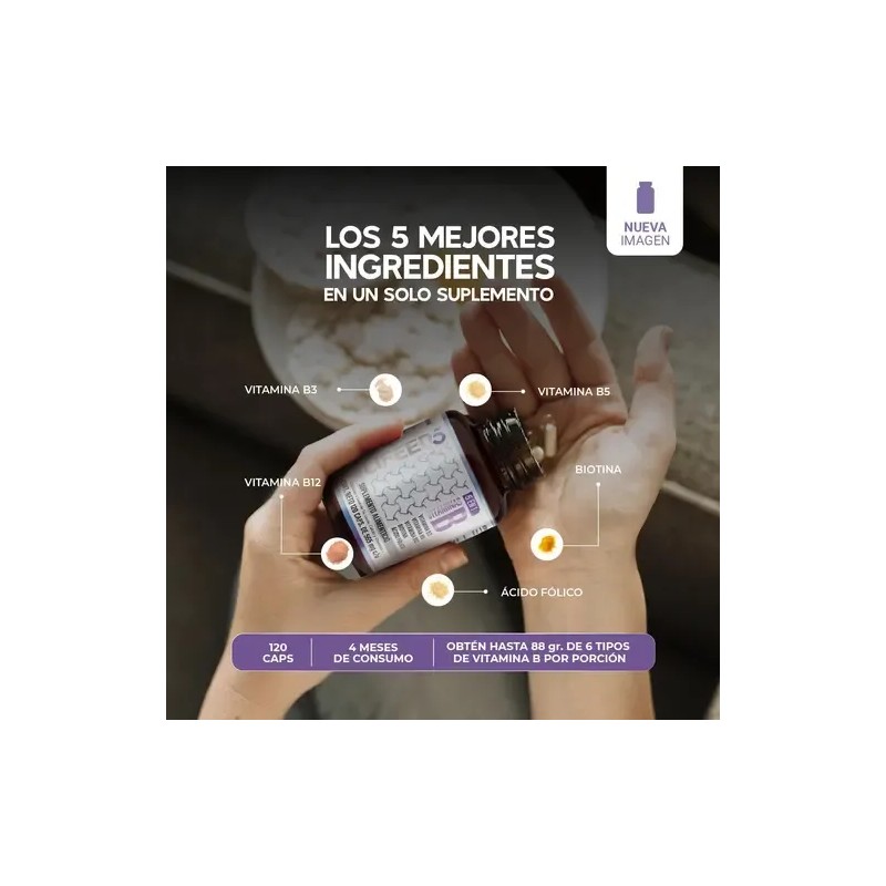 Complejo B Lifeed5 120 Cápsulas Suplemento Multivitamínico Sabor No saborizado