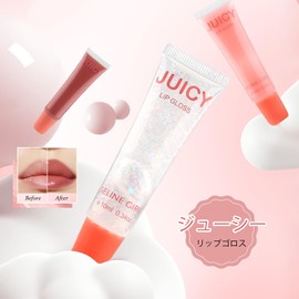 SELINE GIRL Lip Gloss, 6 Colors, Moisturizing, Glossy Lip, Long Lasting, Juice Blend, Lip Care, Smooth Texture, Prevents Drying, Non-Sticky, Fruity Scent, Increases Volume, No Lip Liner Needed #03