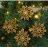 Christmas Concepts® Pack of 12-10cm Glitter Snowflake Hanging Decorations -
