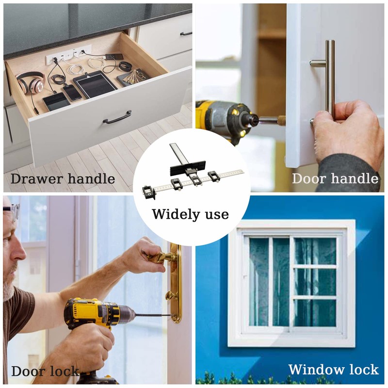 Solike Cabinet Hardware Jig, Aluminum Alloy Cabinet Handle Jig Tool