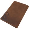 Buffalo Full Leather ID Card Holder with Deer, Boar, Skull