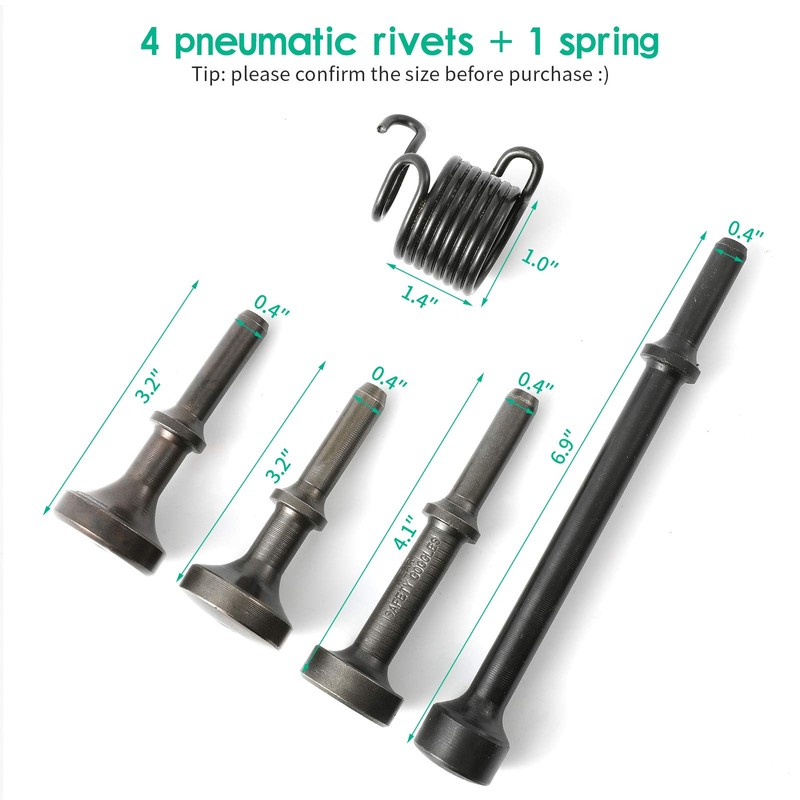 Anndason 5 Pcs Smoothing Pneumatic Air Hammer Pneumatic Chisel Bits