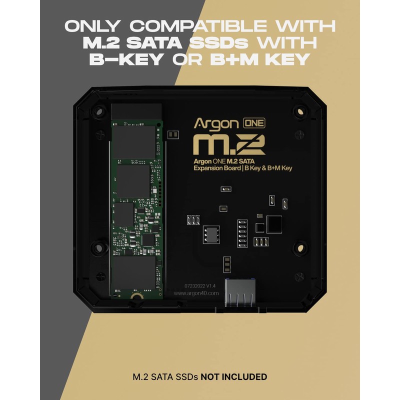 Argon One M.2 SATA - Placa de expansión para Raspberry