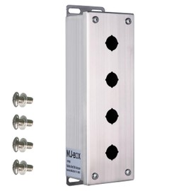 MJBOX 304 Stainless Steel 11"x4"x3" Push Button Box, IP66 Dustproof Outdoor Indoor Electrical Enclosure with Mounting Plate(Four Hole)