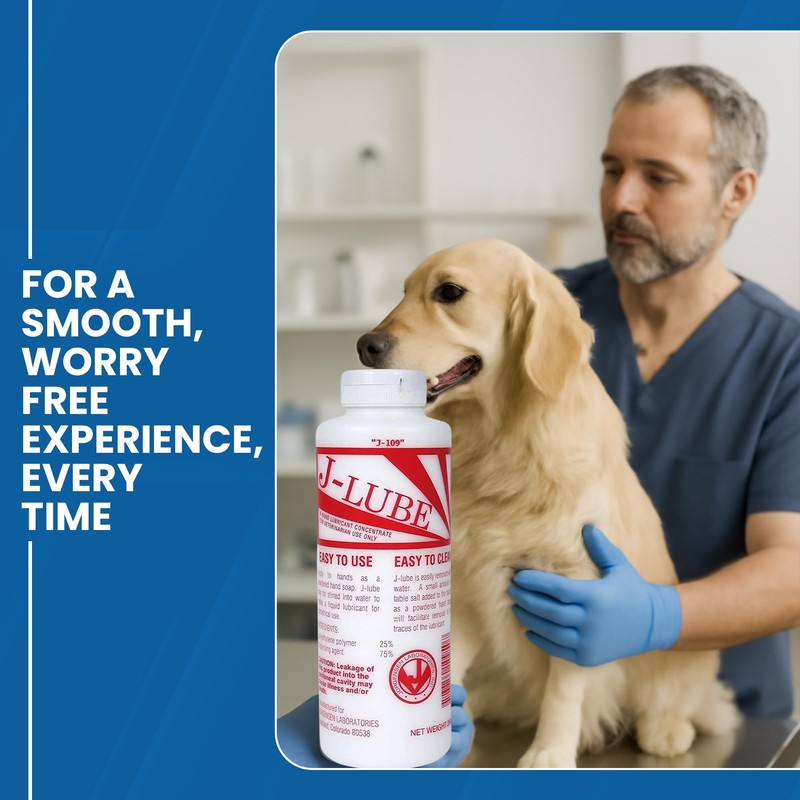 JorVet J-Lube Powder Lubricant | Easy-Mix Formula, Non-Irritating & Mess-Free