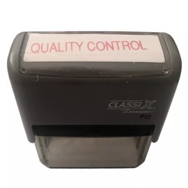 Classi X - Xstamper QUALITY CONTROL Self Inking Rubber Stamp CLASSI-X P12 Xstamper Red Soy Ink NEW