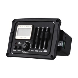 Acoustic Guitar Pickup Folk Classical Guitar Pickup EQ Plate Pickup Multi-color LCD Color Screen Built-in Microphone with Calibration for Wooden Guitar Instrument Accessories