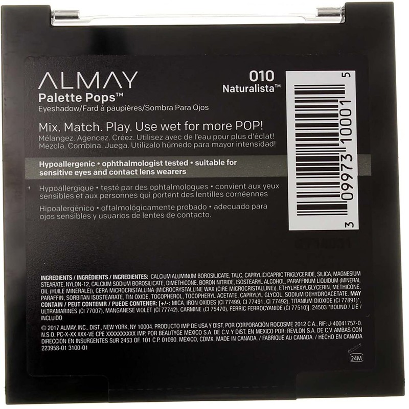 Almay Palette Pops, Naturalista, 0.16 oz, eyeshadow palette, Powder,Creamy